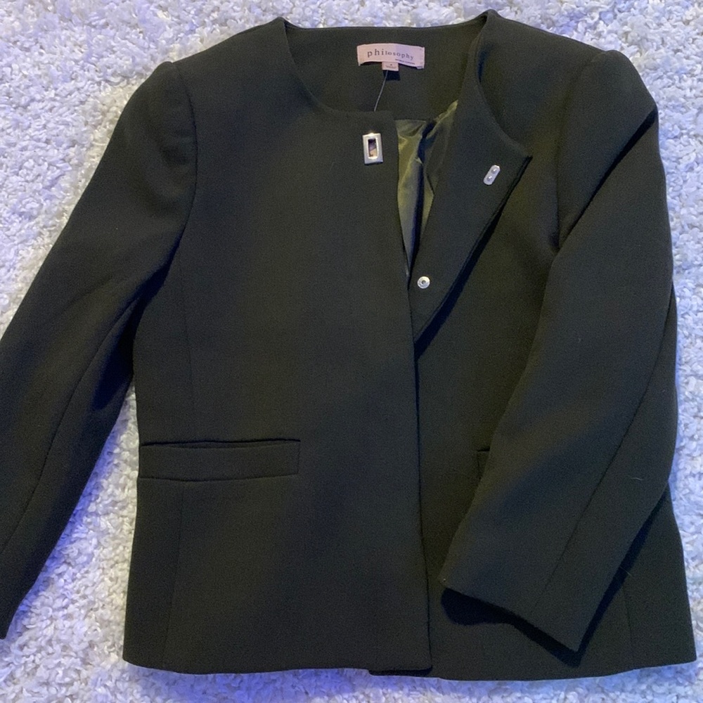 Brand new black/dark green blazer w tags!